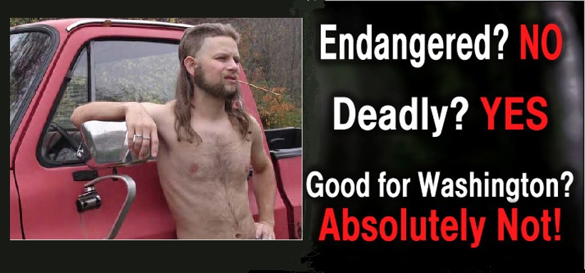 waraw warawr.org wolf wolves Washington billboard ignorance ignorant hick hillbilly redneck inbreeder inbred